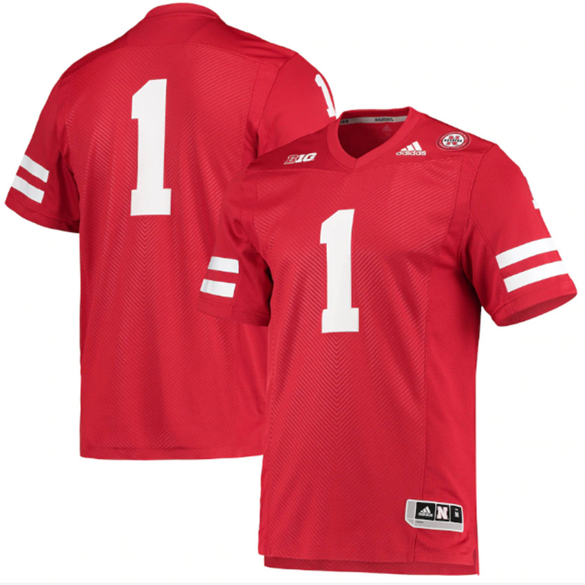 Youth Scarlet Cornhuskers ACTIVE PLAYER Custom Stitched Football Jersey